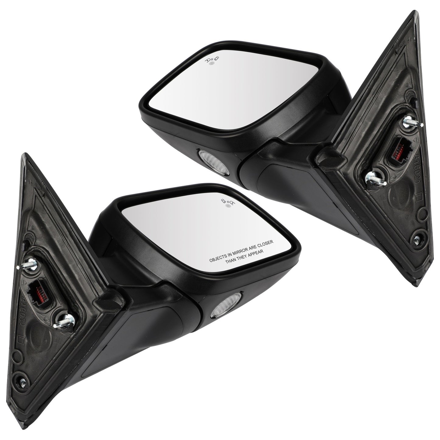 Pair Side Mirrors For 16-19 Ford Explorer Power-folding Heated Signal Puddle BSM