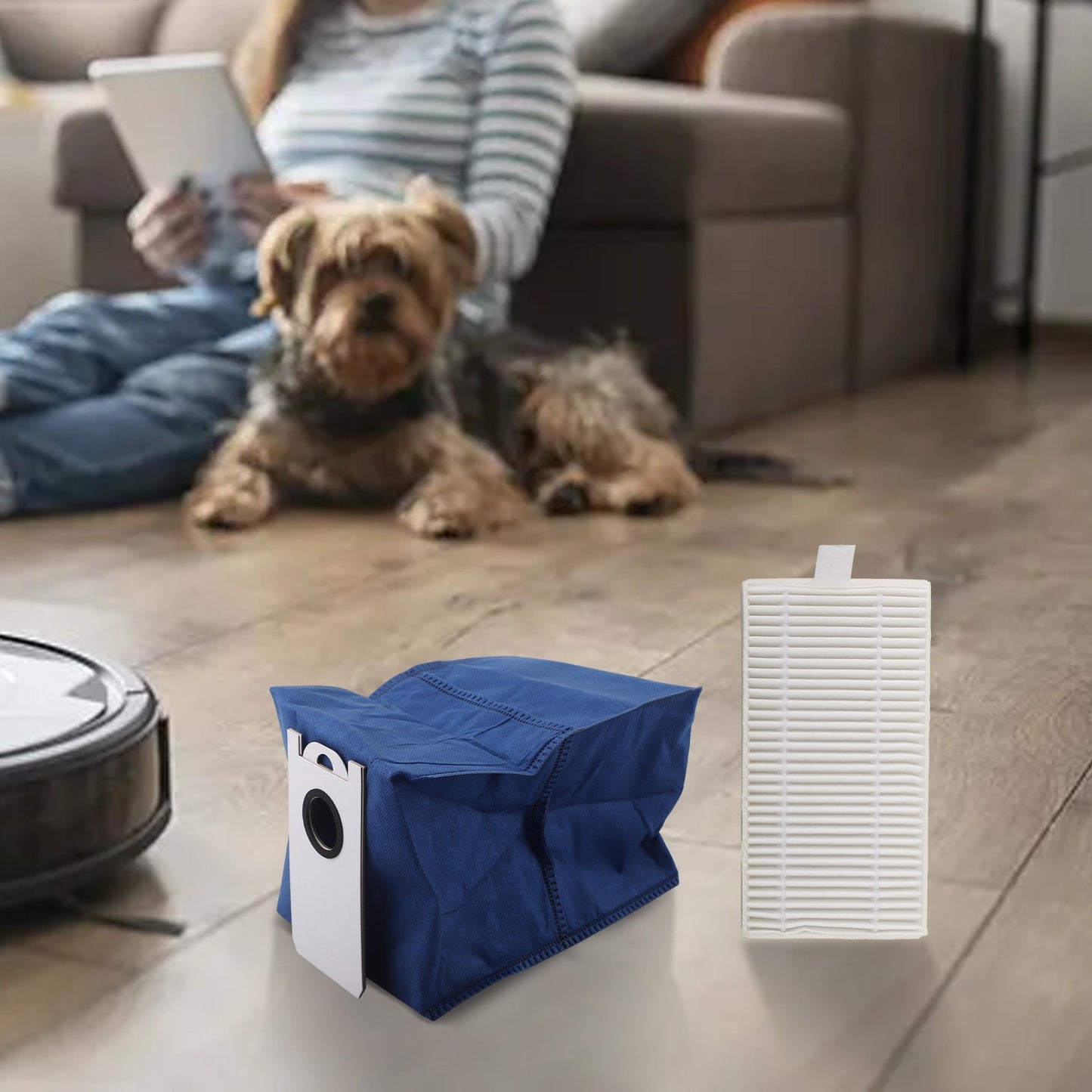 Complete Brush and Filter Kit for bObsweep For Dustin with Effective Mop Cloths