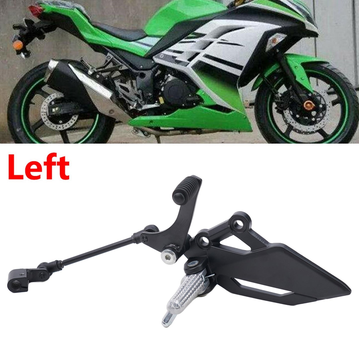 Foot Peg Bracket Brake Pedal Lever Assembly For KAWASAKI EX/250R/NINJA250/R/300