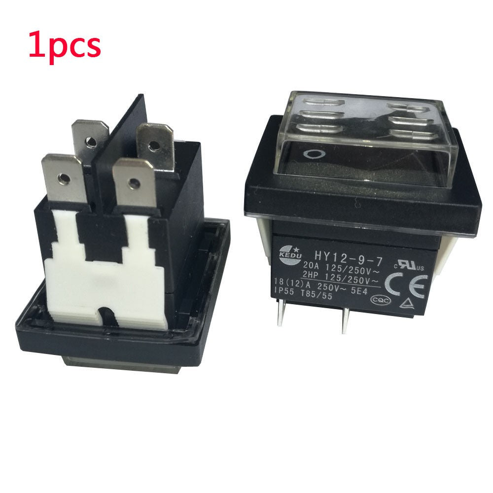 For KEDU HY12-9-7 125V 4Pins Waterproof Rocker Pushbutton Switches