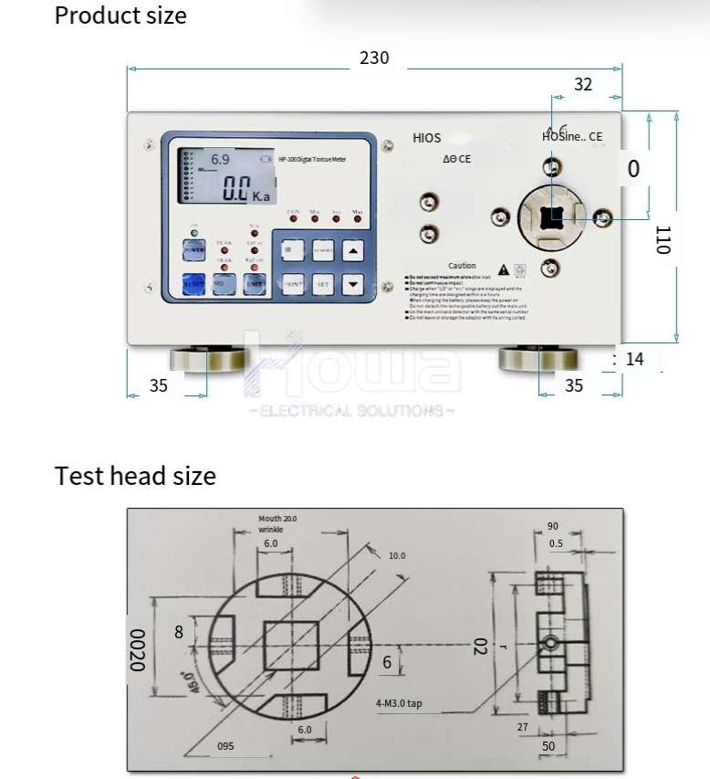 Torquemeter Hios HP-100 Digital Torque Meter Torsiometer
