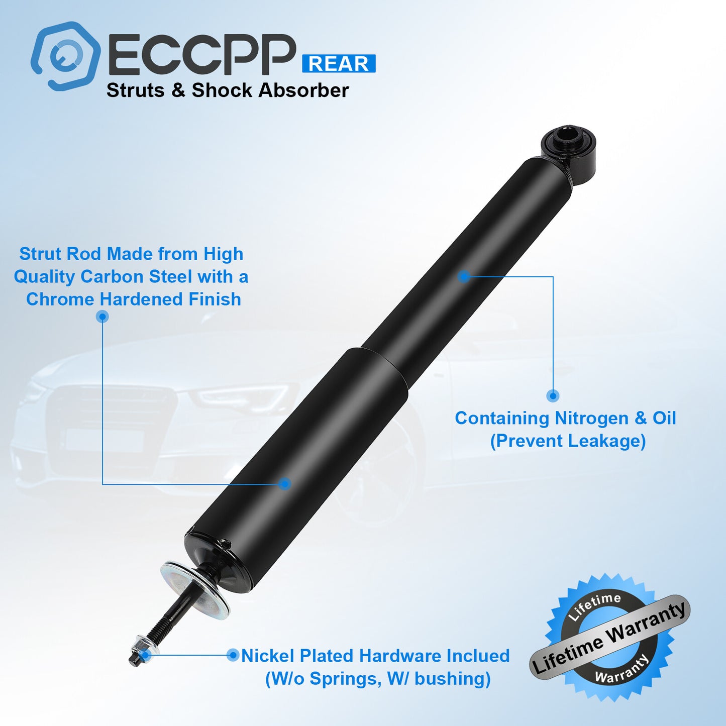 Rear Pair Struts Shocks For Chevrolet Malibu 2004-2012 Pontiac G6 2005-2010