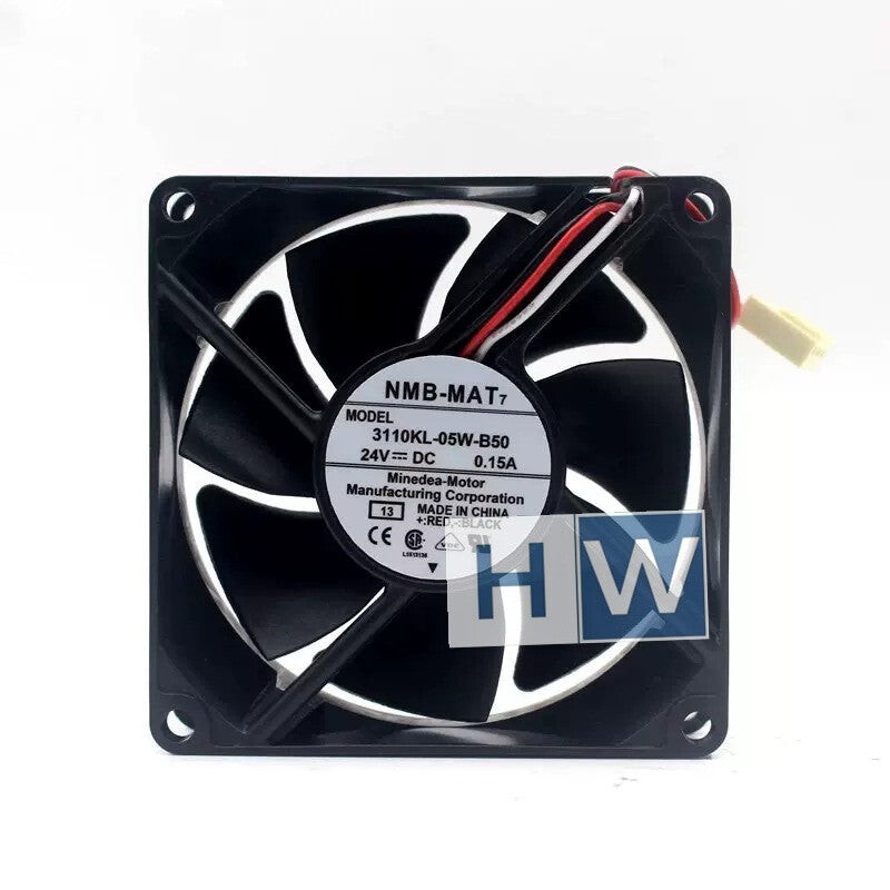 NMB 3110KL-05W-B50 24V 0.15A 8CM 8025 2-wire inverter cooling fan