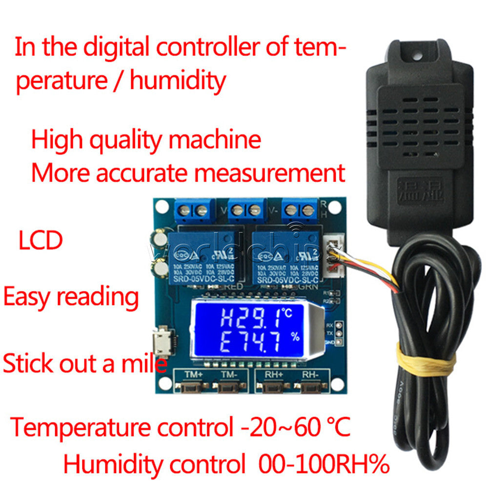 Digital Temperature Humidity Control Module Sensor 10A High Precision Controller
