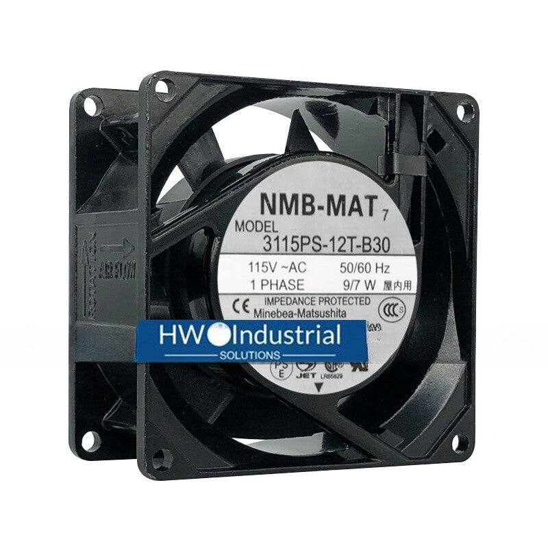 NMB 2-wire 3115PS-12T-B30 115V 8038 8CM Industrial Computer Equipment Fan