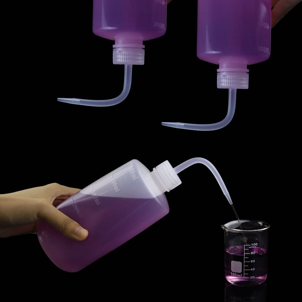 Lab Necessities 6 Pack 500ml LDPE Squeeze Bottles for Everyday Laboratory Use