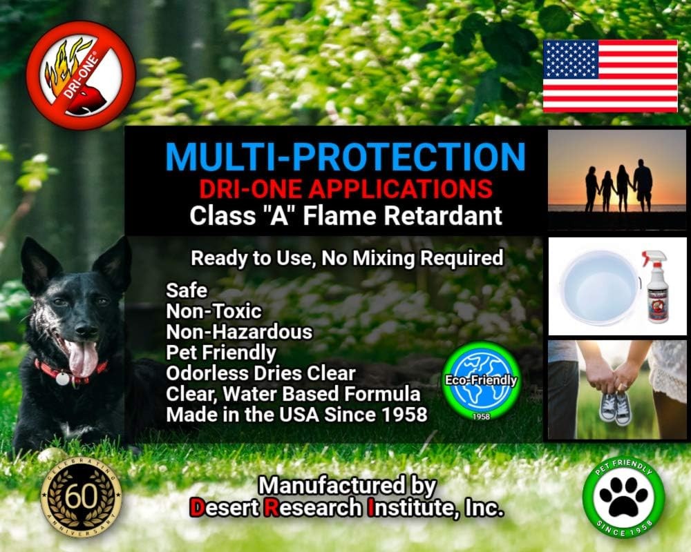 Fire Retardant Spray, Class A - Eco Safe for Fabric & Wood, NFPA 701 & ASTM E84
