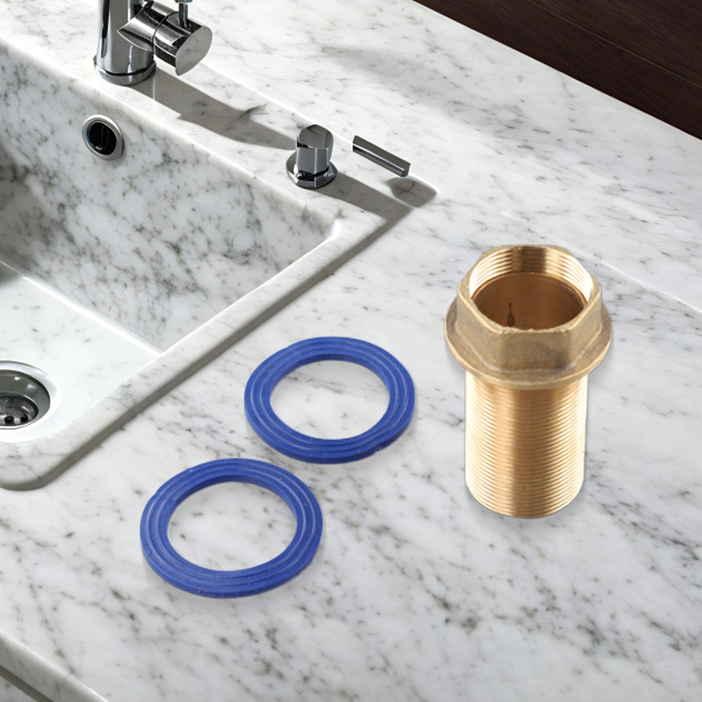 Plumbing Hardware Accessories Hot And Cold Water Faucet Fittings Nut Fixed Foot