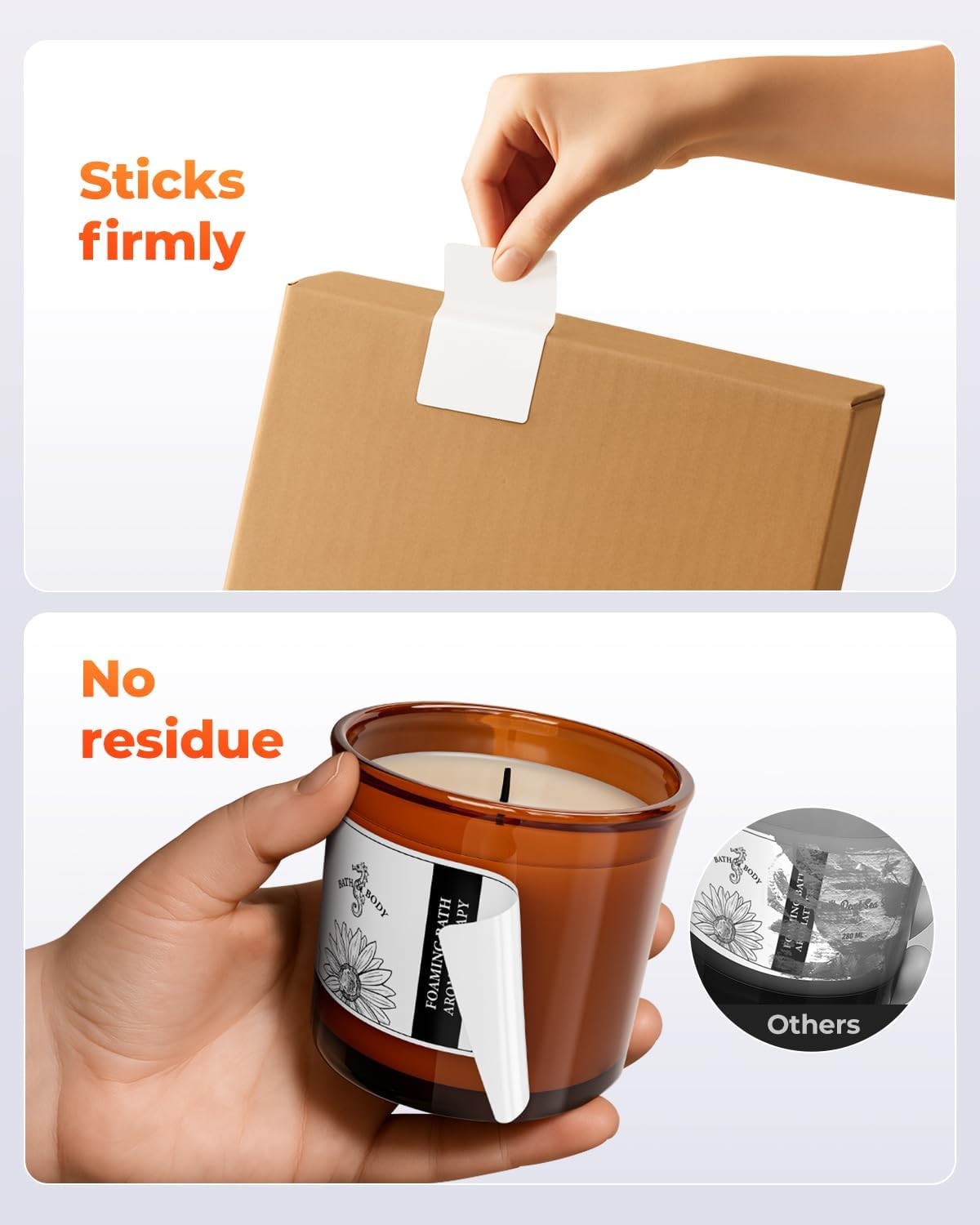4” X 2” Direct Thermal Labels, Thermal Printer Stickers, Strong Adhesive & Perfo