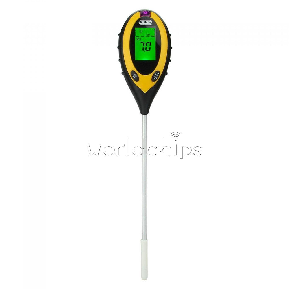 4 in 1 PH Soil Water Moisture Tester Temperature Sunlight Light Test Meter Plant