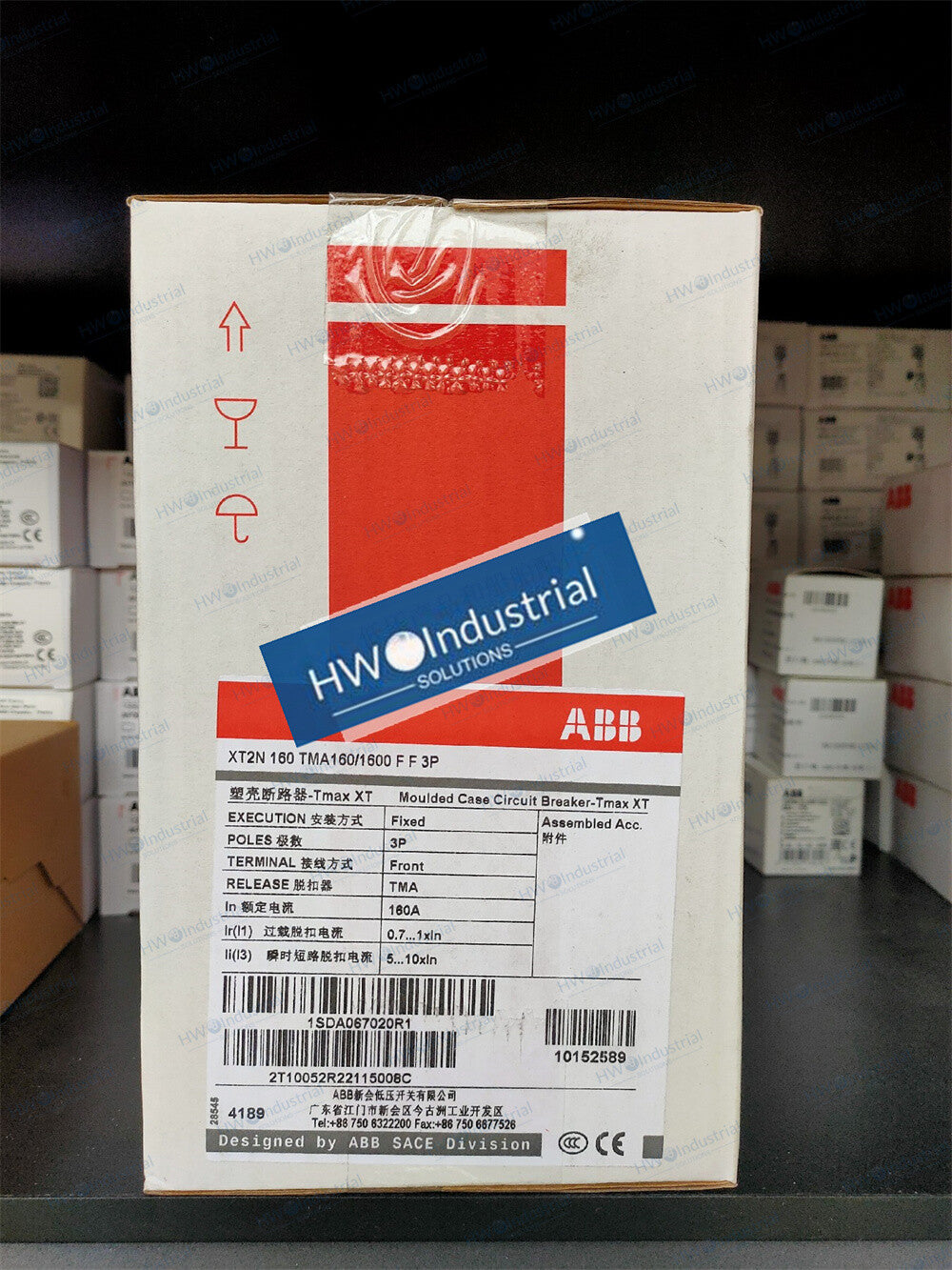 1/Piece XT2N160 TMA160/1600 FF 3P 160A ABB Molded Case Circuit Breaker