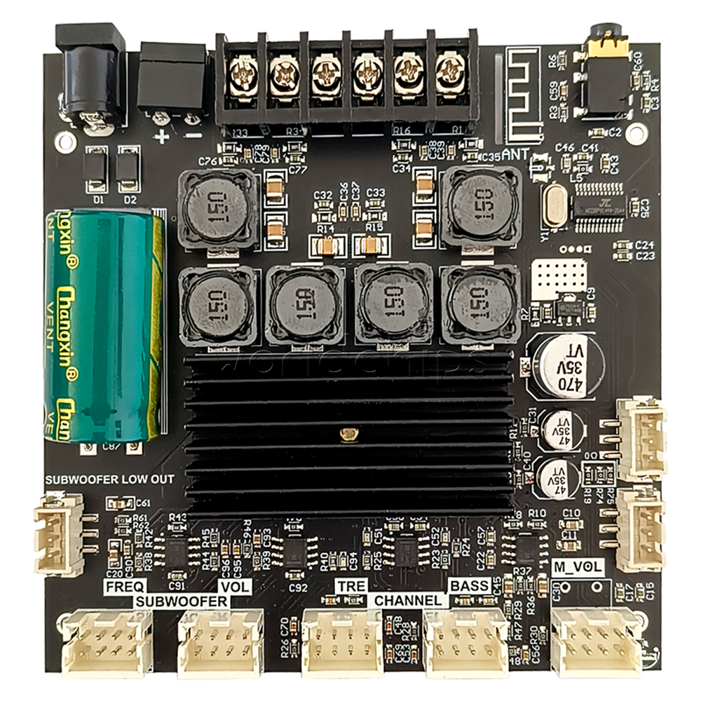 ZK-TB21F 2.1 Channel 50W*2+100W Bluetooth 5.0 Digital Amplifier Module TPA3116D2