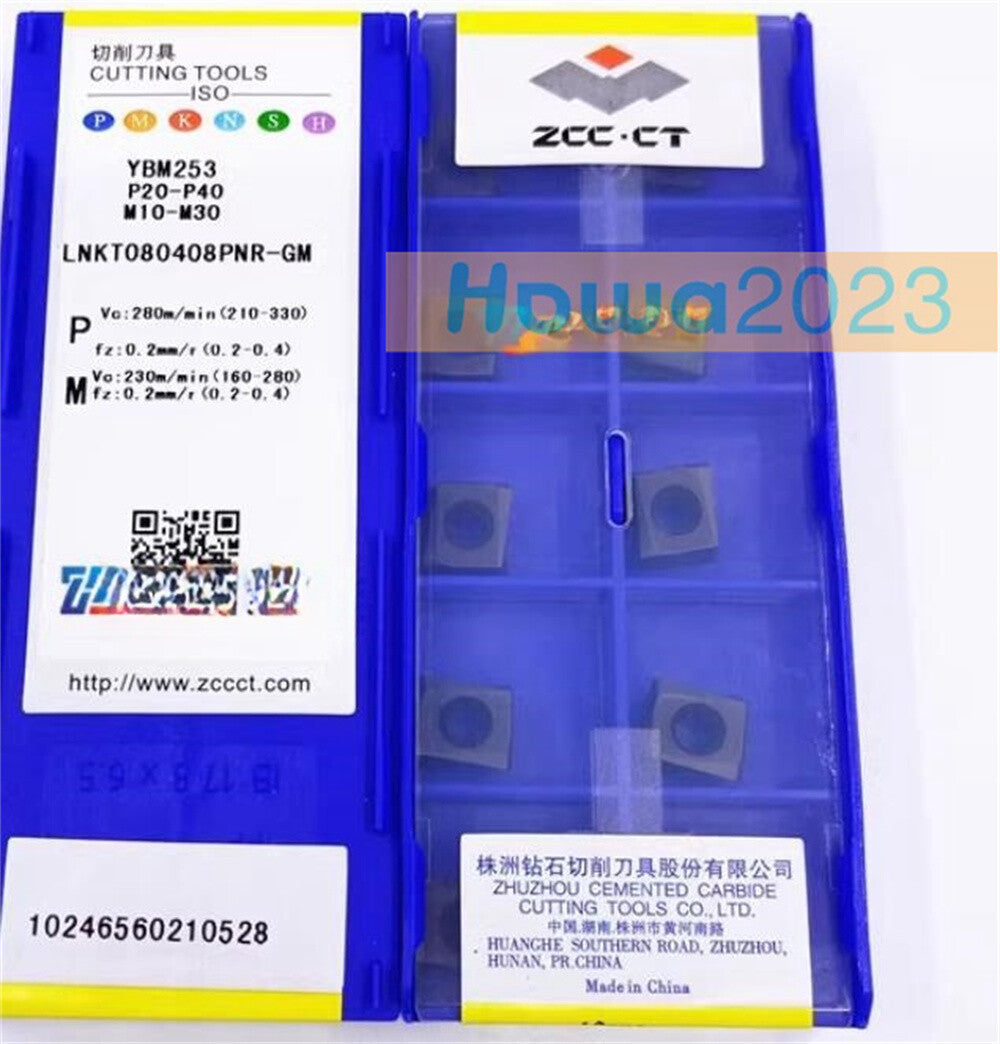 10Pcs/BOX ZCC.CT LNKT080408PNR-GM YBM253 Milling Blade CNC Carbide Inserts