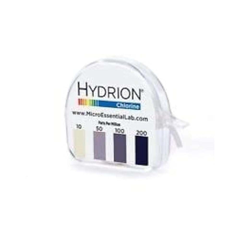 Hydrion Chlorine Test Roll, 10-200 PPM, 200 Tests Total, for Water