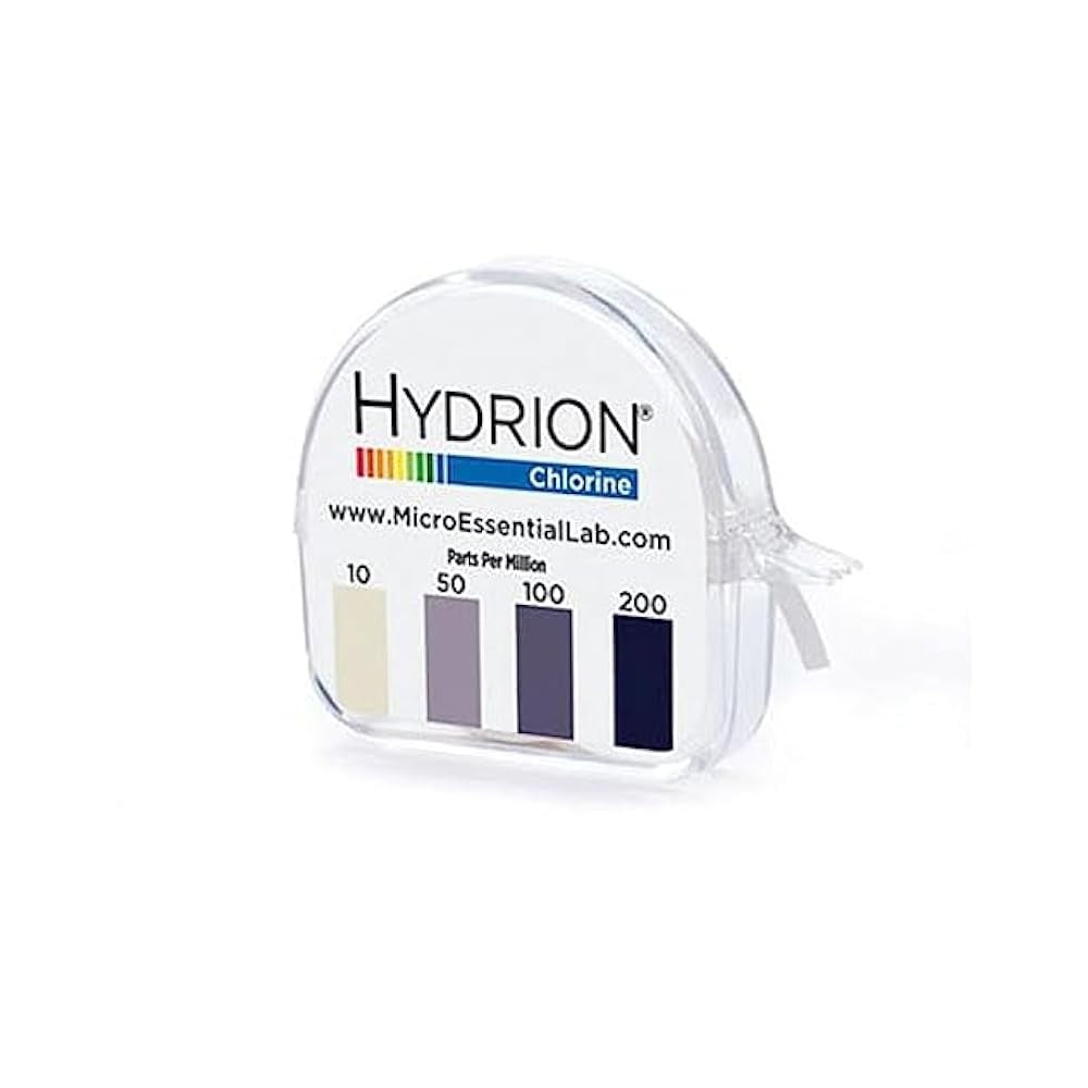 Hydrion Chlorine Test Roll, 10-200 PPM, 200 Tests Total, for Water