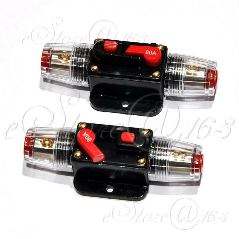 Automatic Air Switch Car Audio Circuit Breaker 12V 80A Fuse Overload Protector