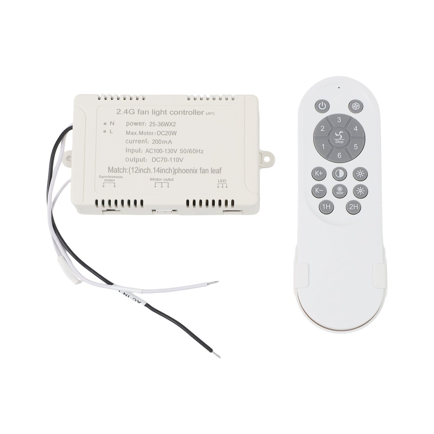 User Centric 24V Fan Light with Remote Control and Custom Brightness Settings