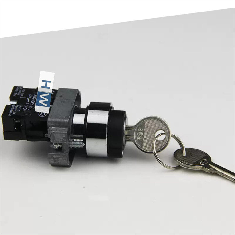 2/Piece  Key Selection Switch XB2BG45C XB2-BG45C 2-gear Self-locking 1NO 1NC