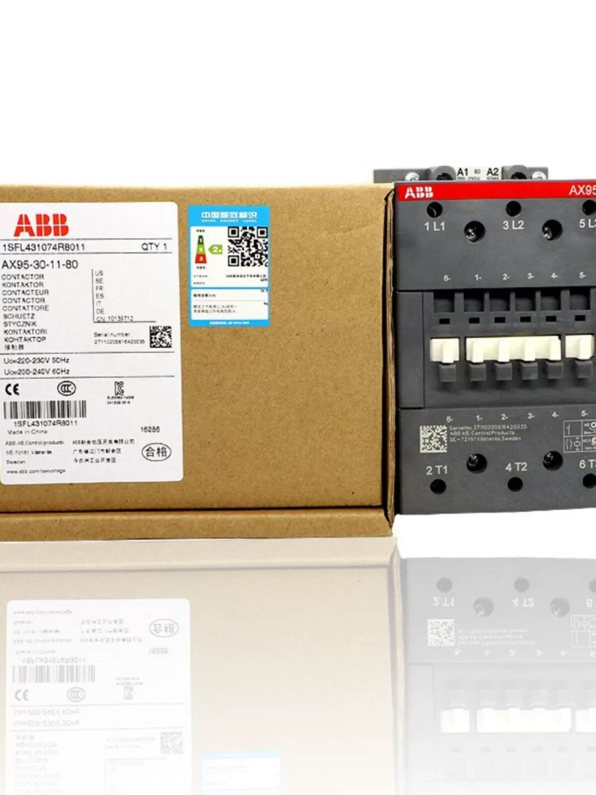 ABB AC contactor AX95-30-11-80 220-230V 50Hz / 230-240V 60Hz