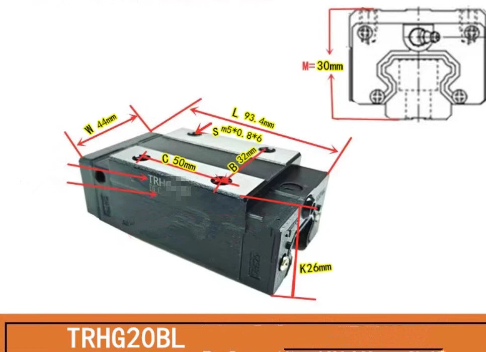 1PCS  FIT FOR CHTR linear guide slider TRHG20BL