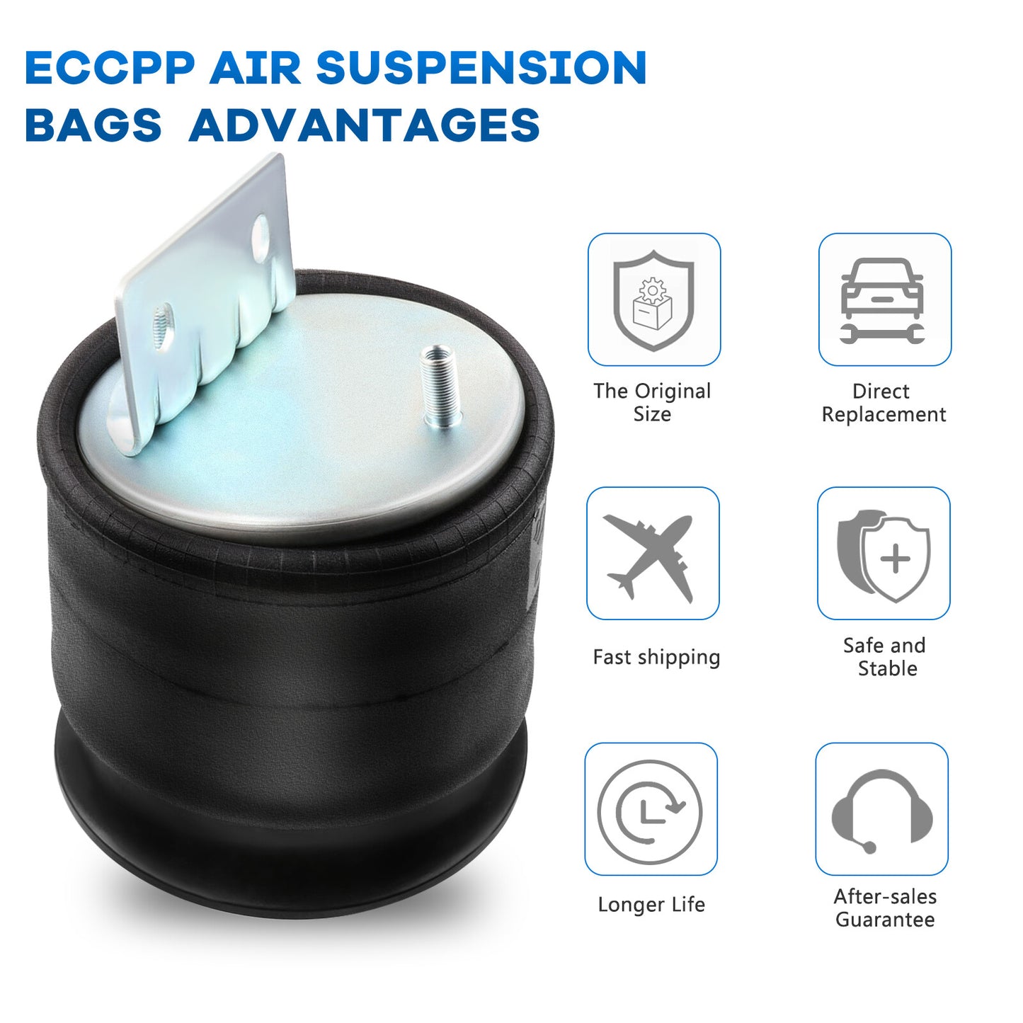 4x W01-358-9780 Air Suspension Bag Spring For Goodyear 1R12-303 Freightliner