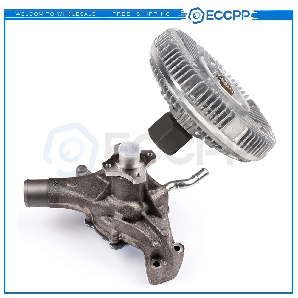 Cooling Water Pump & Electric Fan Clutch for 96-03 GMC Chevy Pickup 4.3 5.0 5.7