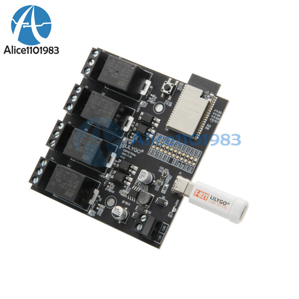 ESP32 T-Relay DC 5V 4 Way Relay 4MB Flash IoT Relay Suport WiFi Bluetooth T-U2T