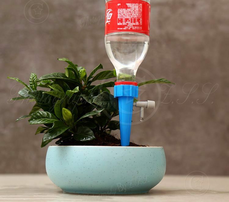 2x Automatic Adjustable Cola Bottle Drip Irrigation Flower Waterer When Vacation