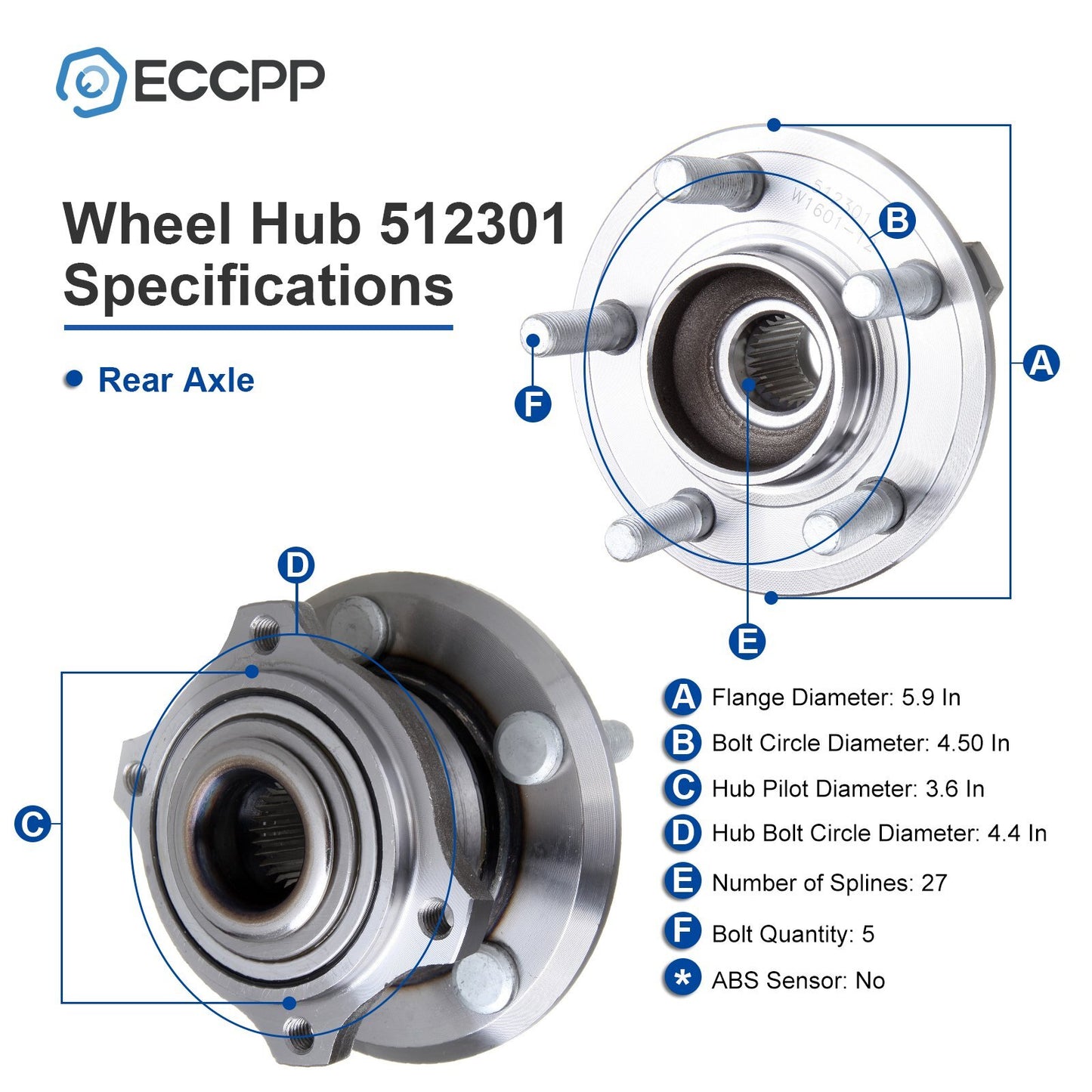 4X Wheel Hub Bearings RWD For Chrysler 300 Dodge Charger Magnum 2006 2007 2008