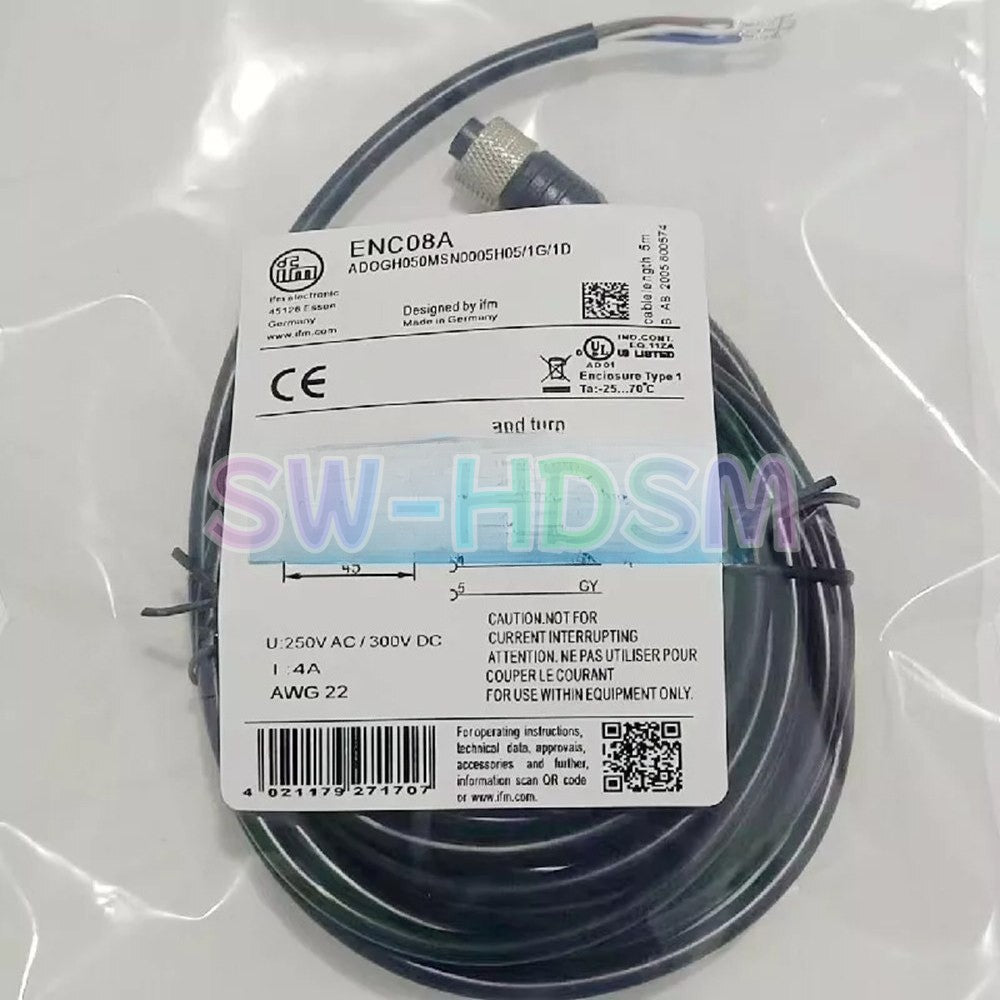 1PCS   IFM Proximity Switch Sensor Cable ENC08A Freight Free