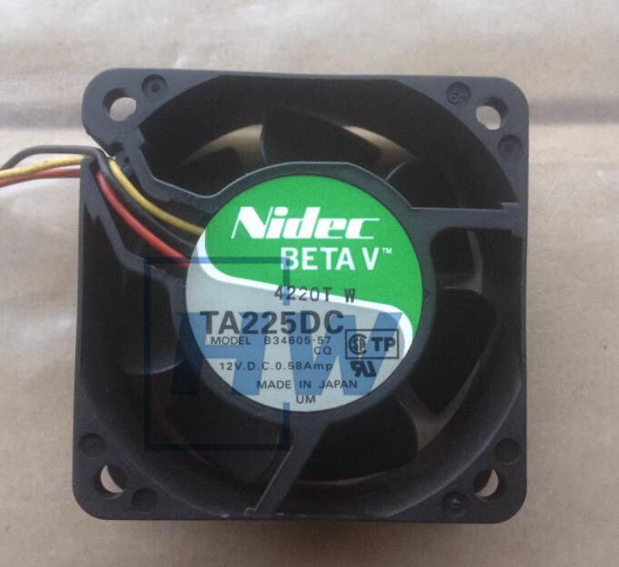1Pc   TA225DC B34605-57 NIDEC 6025 12V 0.58A Large Air Supply Fan
