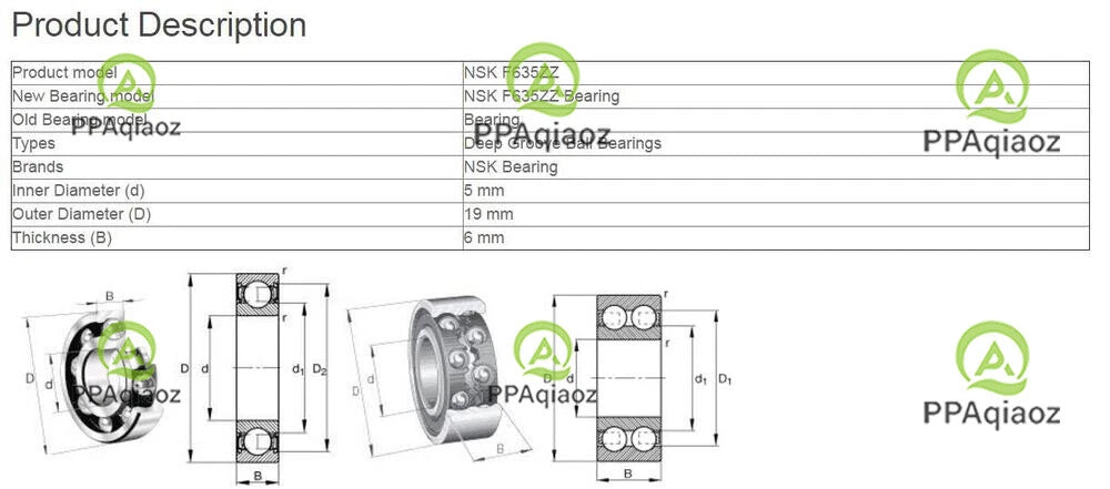 10PCS NSK 635ZZ Deep Groove Ball Bearings 5x19x6mm #P