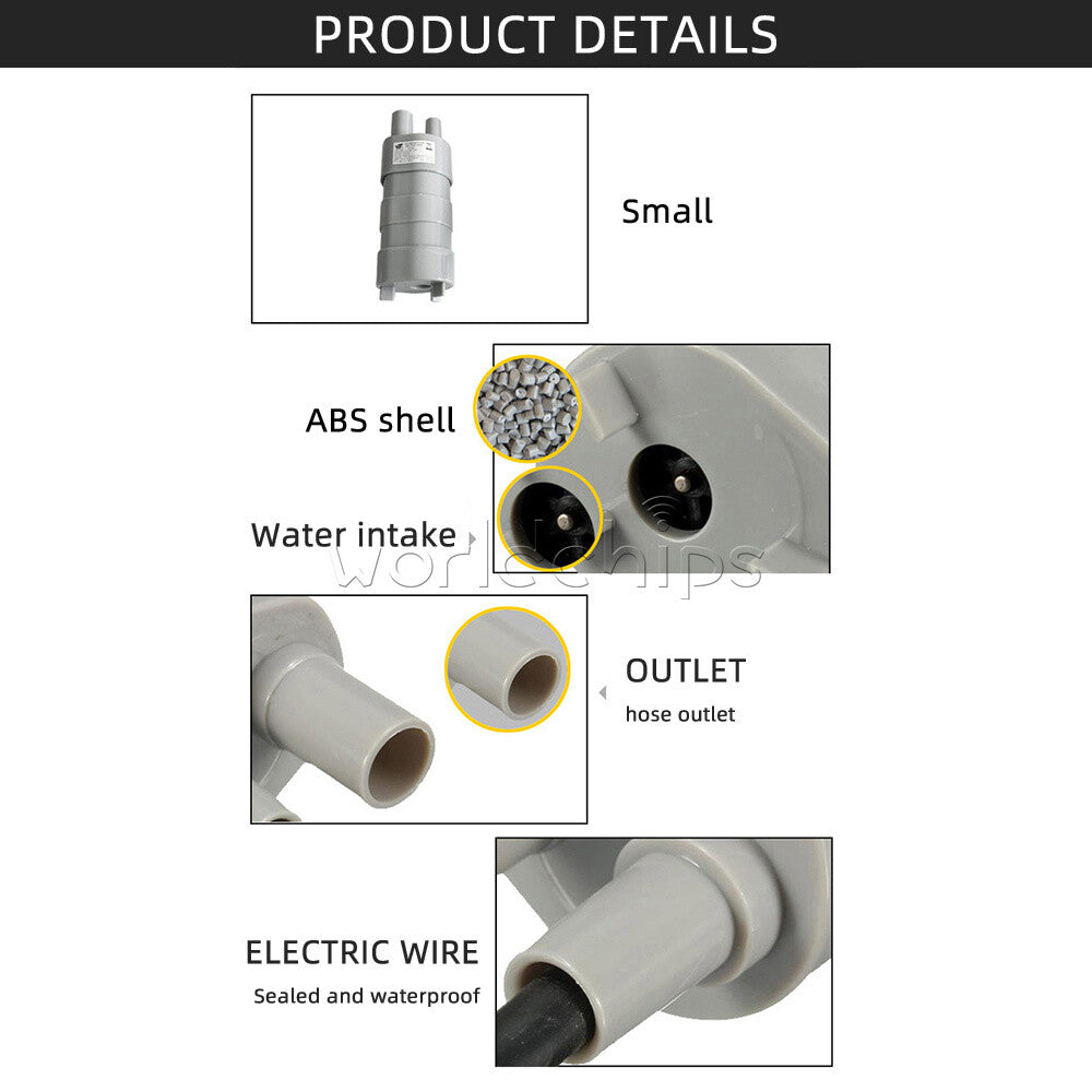15PCS DC24V 1.2A Micro Submersible Motor Water Pump