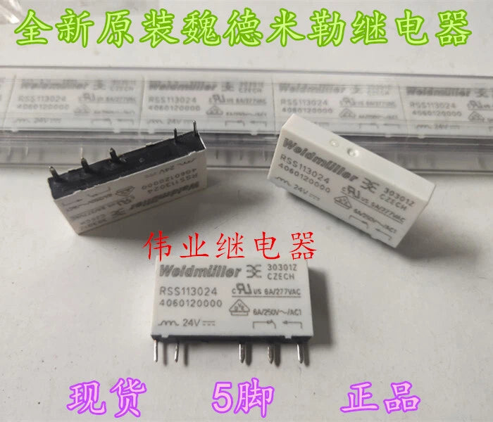 5pcs RSS113024 4060120000 24V 6A 5pins Weidmuller Relay