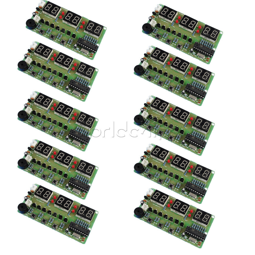 10Pcs 6-Bits C51 Digital Electronic Clock Electronic Production Suite DIY Kits
