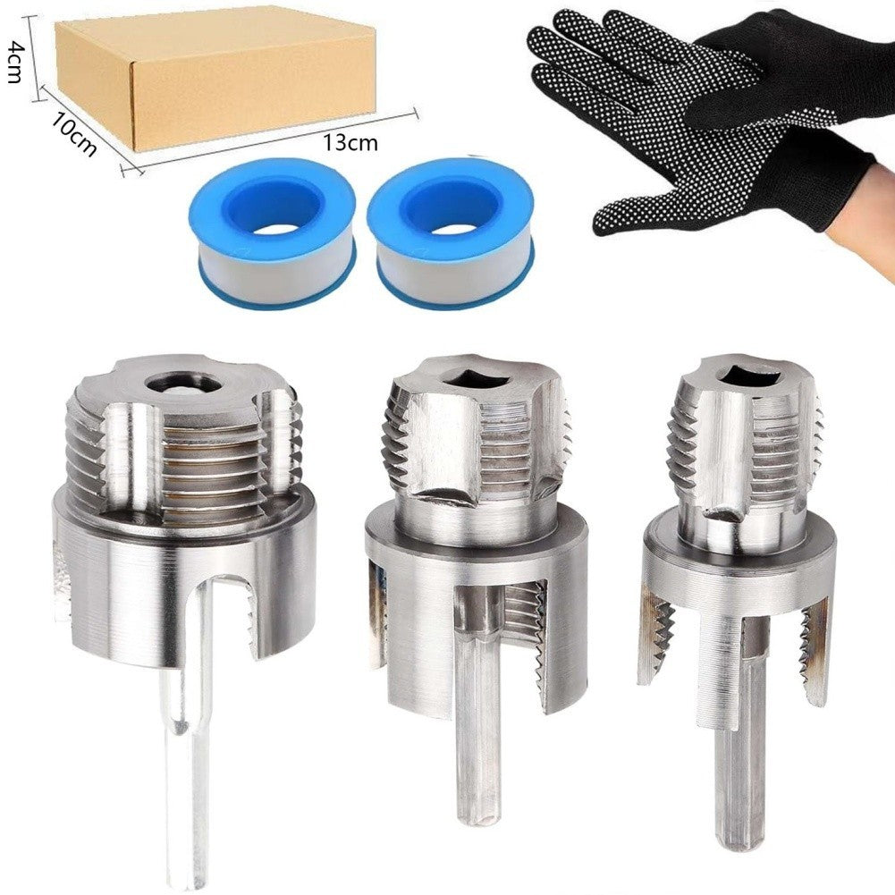 Pipe Threading Repair Tool Kit with Extraction Function for Various Pipe Types