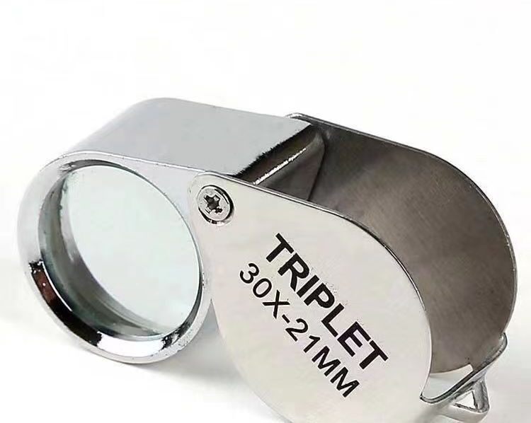 Portable Jewelry Loupe Foldable 30X Magnifier Coins Gemstone Inspection Tool
