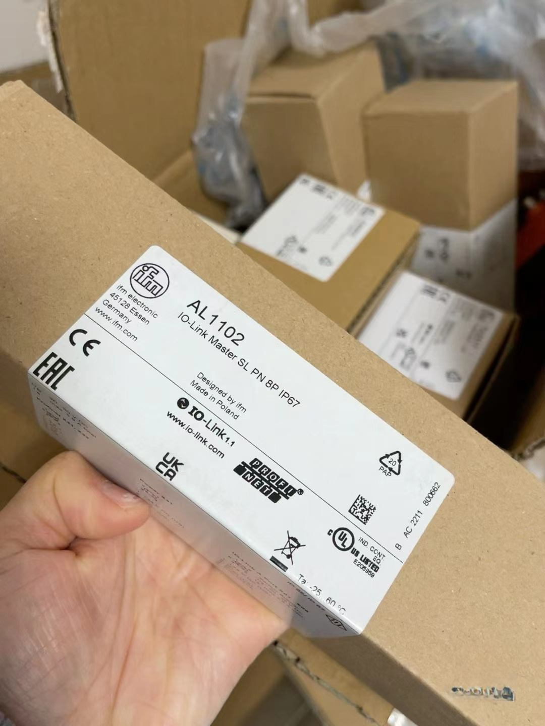 1pcs IFM AL1102 IO-Link Master SL PN 8P IP67 Module