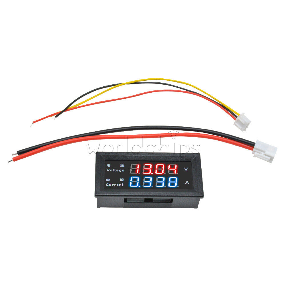 10PCS 4-Digital Dual LED DC0-200V 10A Voltmeter Current Ammeter Meter M4430