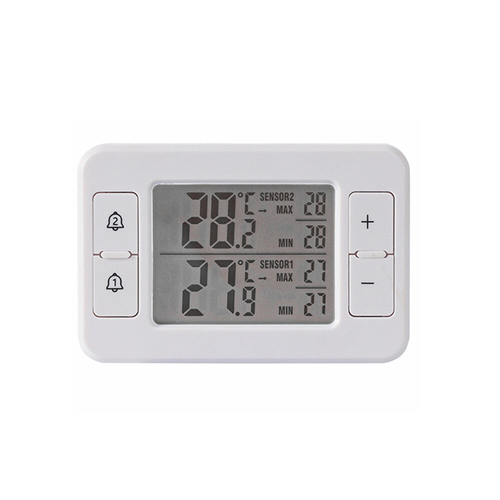 Digital LCD Fridge Thermometer Magnetic Home Refrigerator Thermometer with Alarm