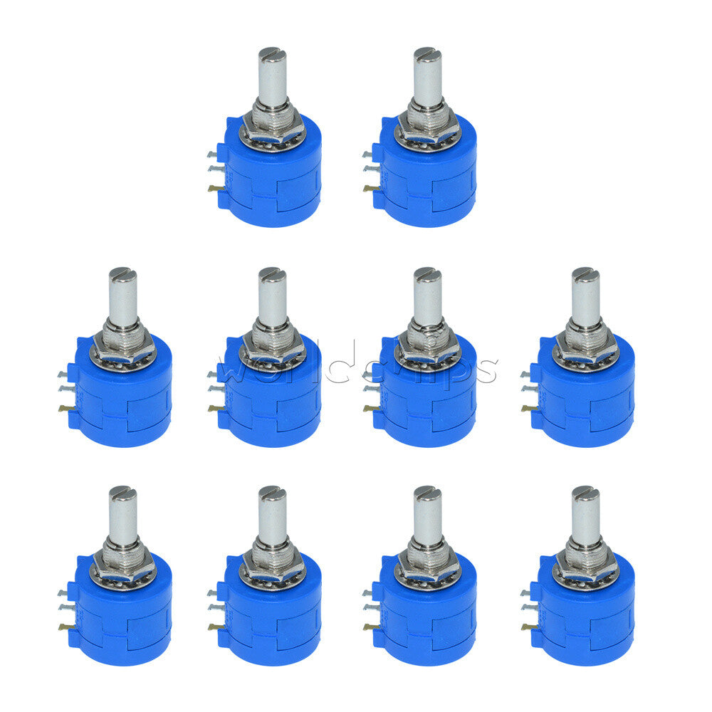 10PCS 10K Ohm 3590S-2-103L Rotary Wirewound Precision Potentiometer Pot 10 Turns