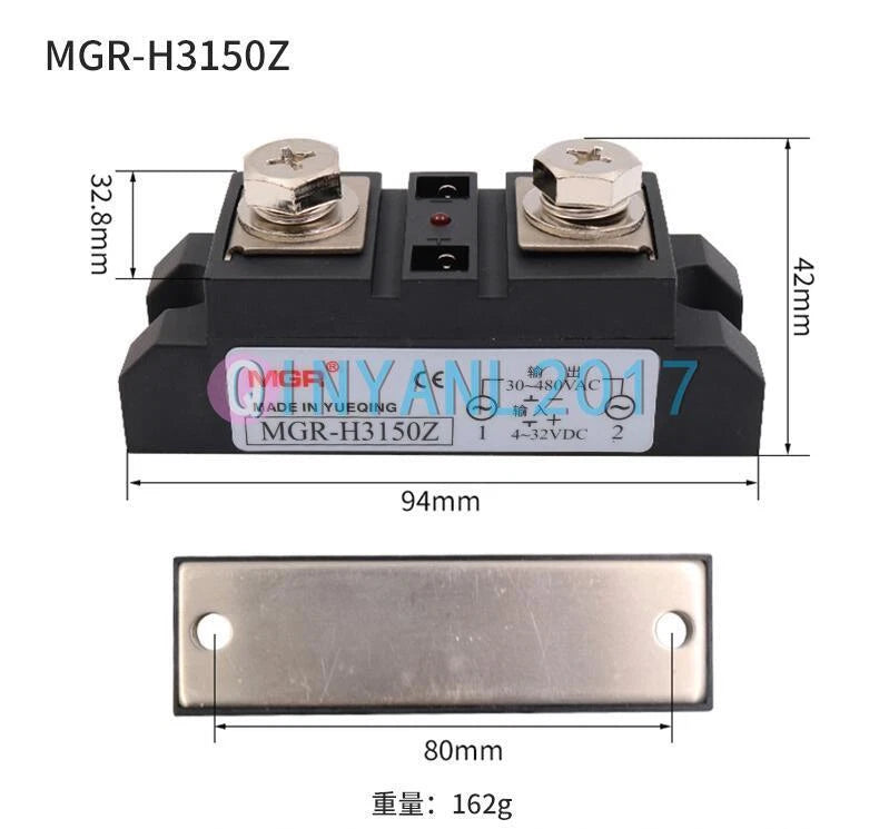 Industrial Solid State Relays Module SSR 4-32VDC to 30-480VAC 60/80/100/120-400A