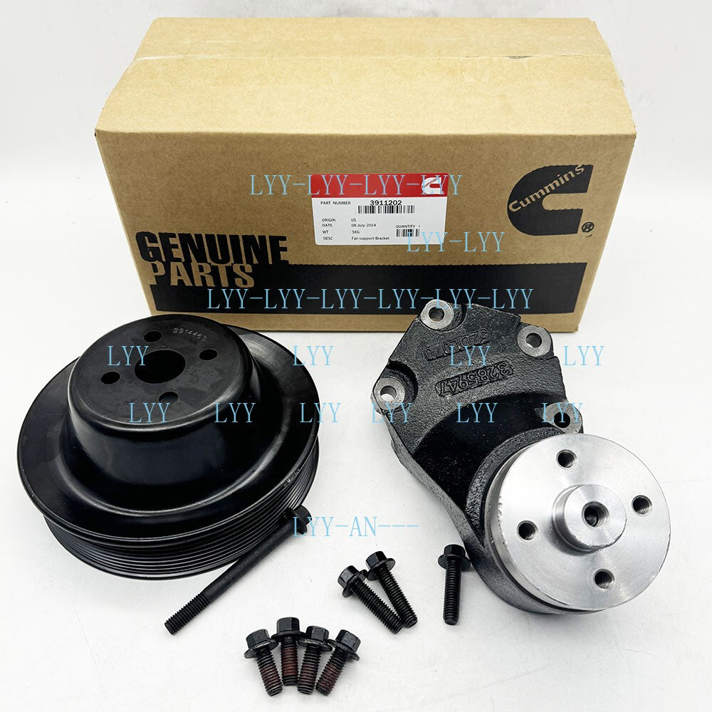 Fan support Bracket with pulley&bolts For Cummins Replaces 3911202 3285947