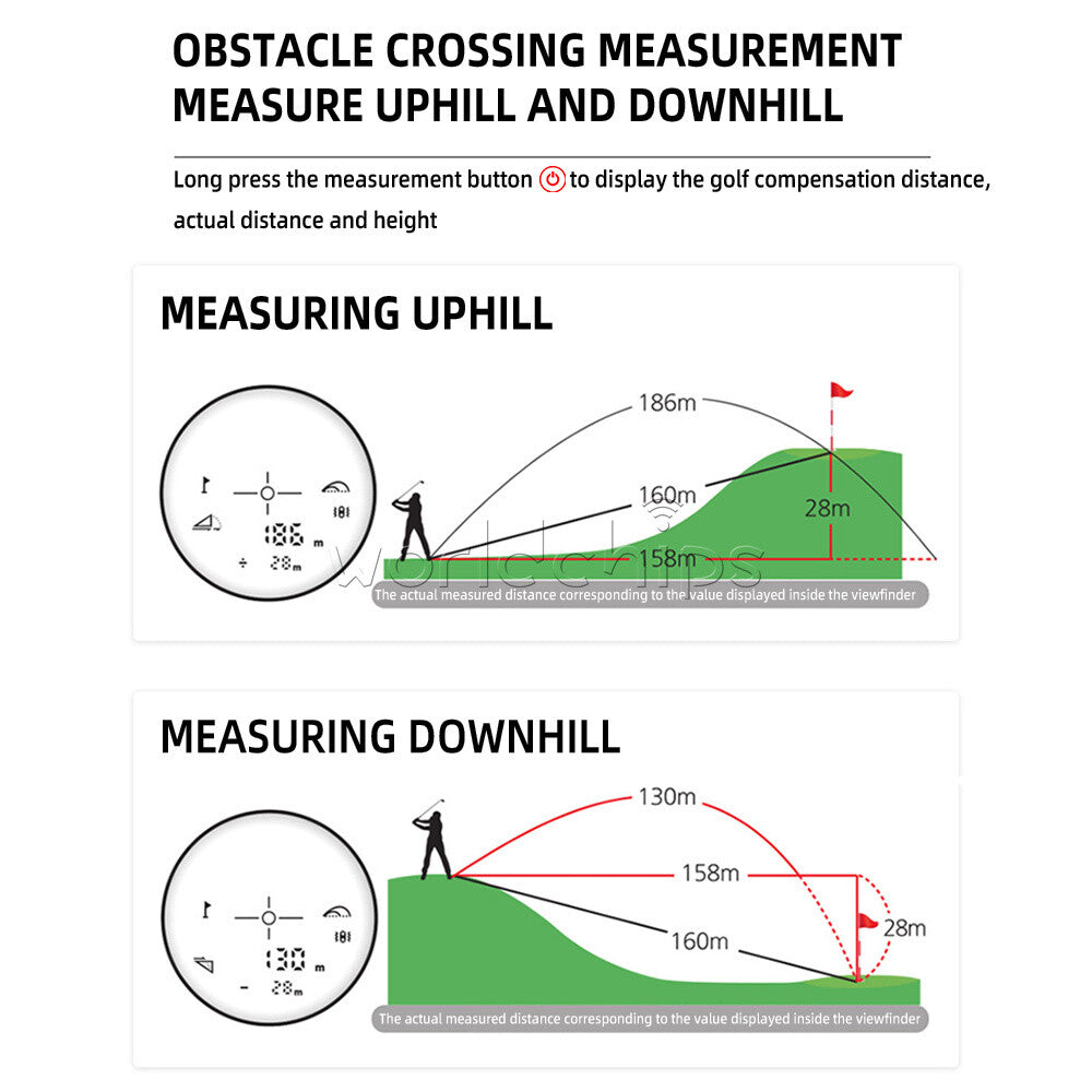 Golf Laser Rangefinder 500m-1000m Laser Range Finder Monocular Telescope
