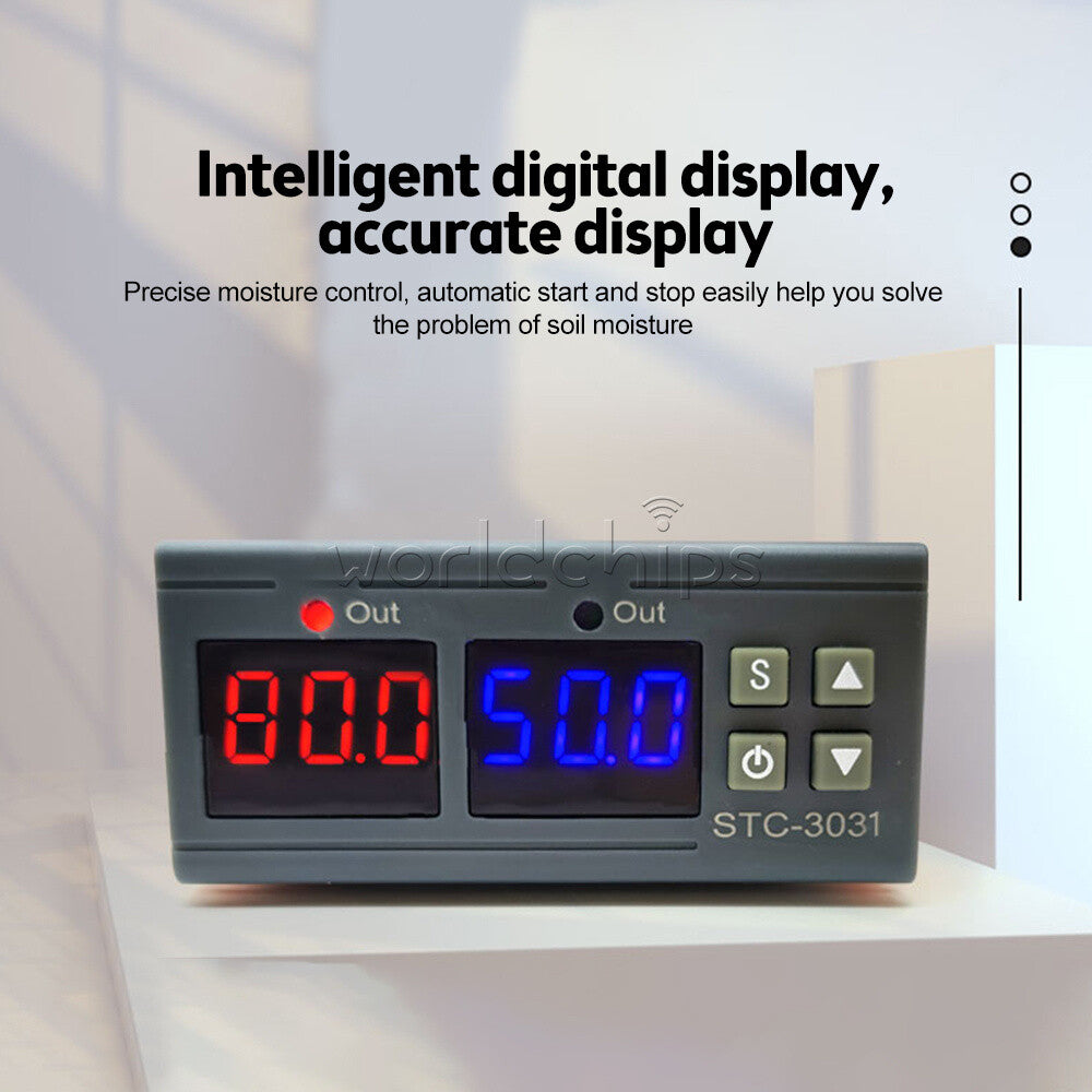 STC-3031 AC 110-220V DC 12V 24V Digital Temperature Humidity Sensor Controller