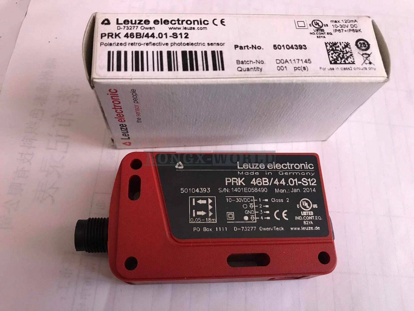 LEUZE Sensor PRK 46B / 44.01-S12 50104393 ping #P