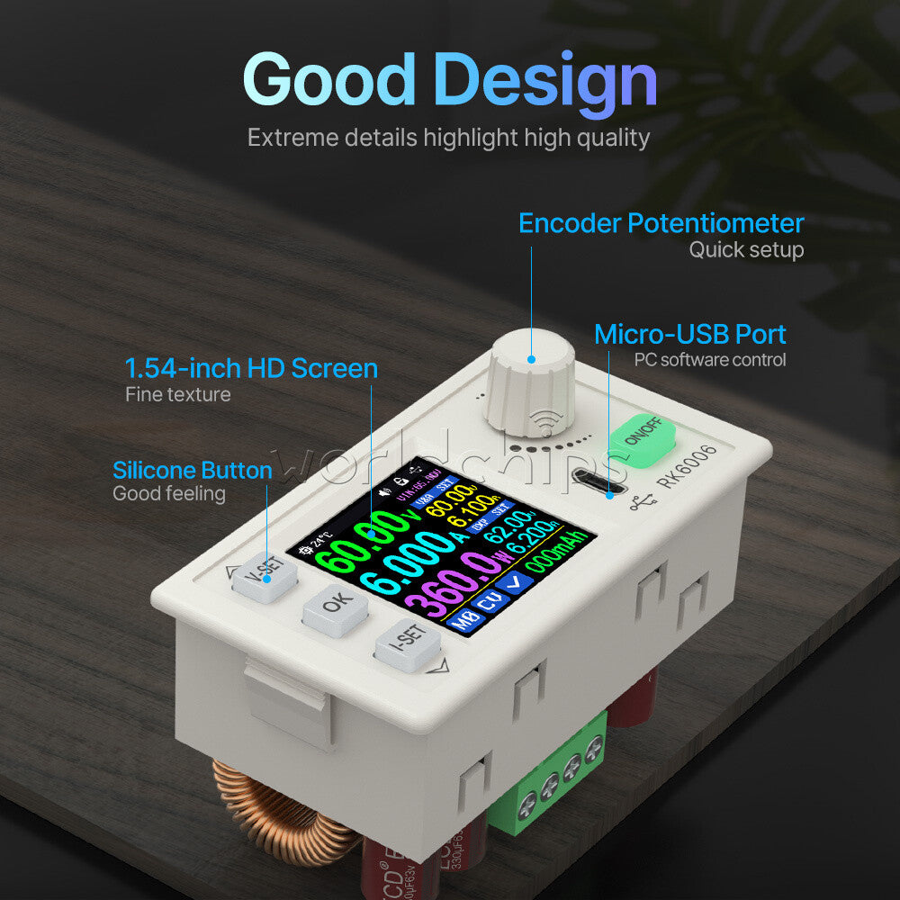 RK6006 60V Adjustable DC to DC Step Down Regulated Power Supply Buck Converter