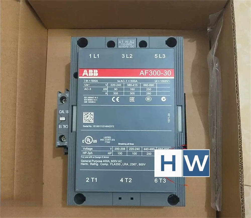 1/piece  ABB electromagnetic AC/DC contactor AF300-30-11 coil voltage 100-250V