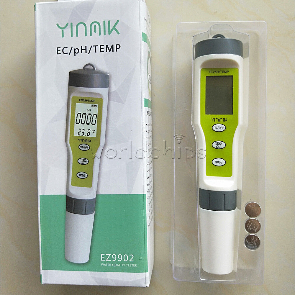 Digital PH/EC/TDS/TEMP Tester Water Quality Monitor Water pH Tester