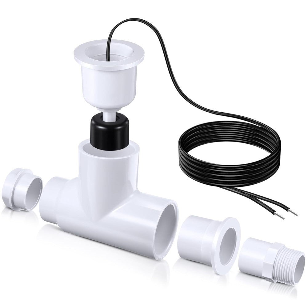 Float Switch for HVAC Drain Lines Water Level Sensor for Air Conditioning Units